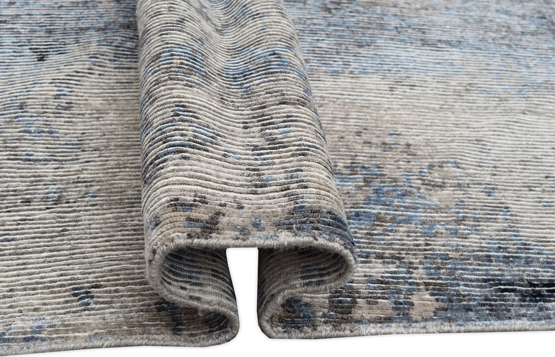 Hand Knotted Modern Area Rug in Gray