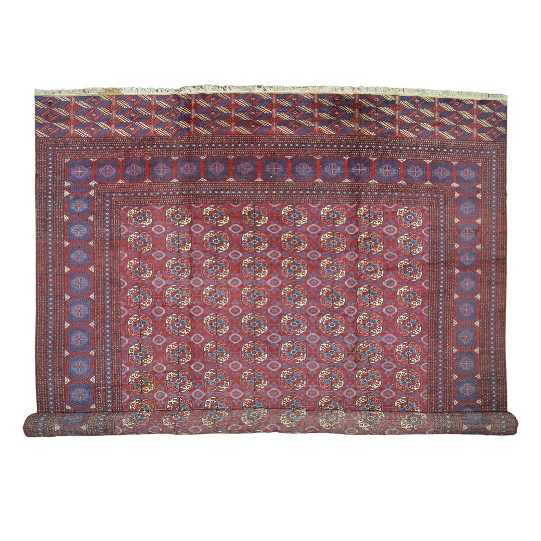 Afghani Antique Turkman in red/purple color