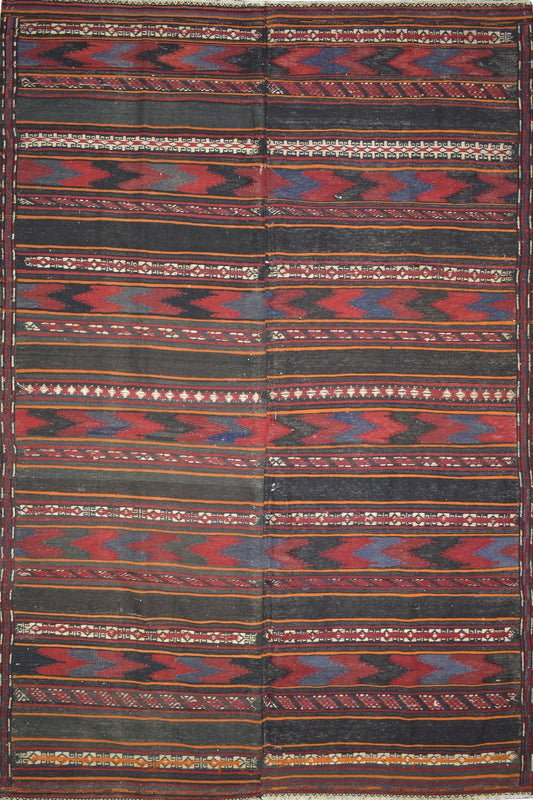 Afghani Kilim Rug in Red