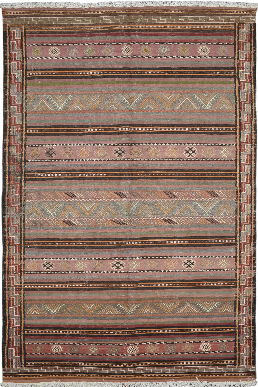 Afghani Hand Knotted Kilim Rug