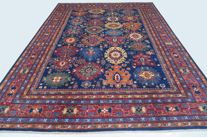 Hand Knotted Afghani Fine Aryana Area Rug in red