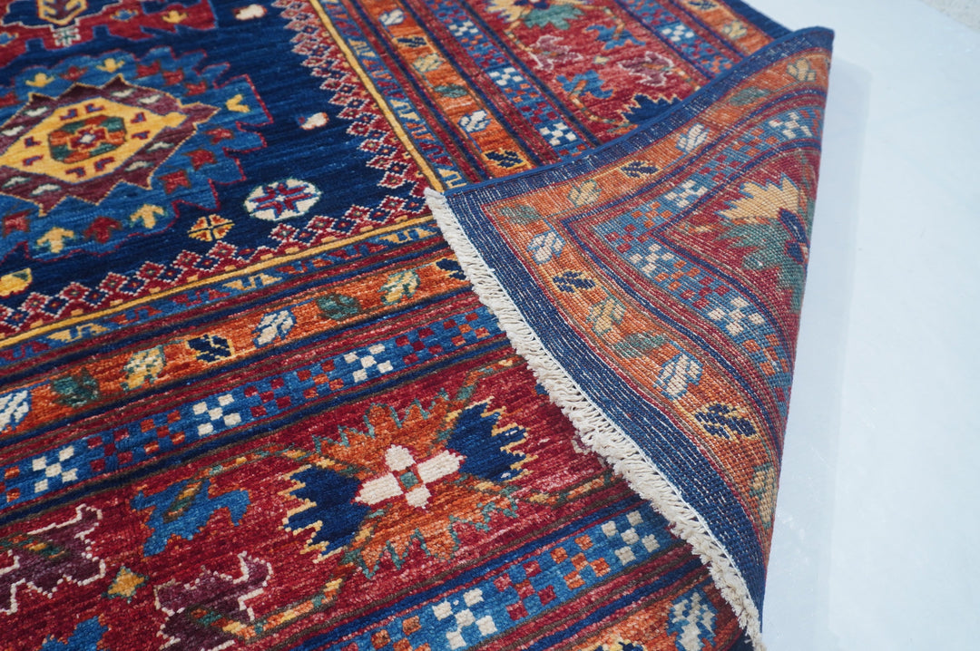 Hand Knotted Afghani Fine Aryana Area Rug in red