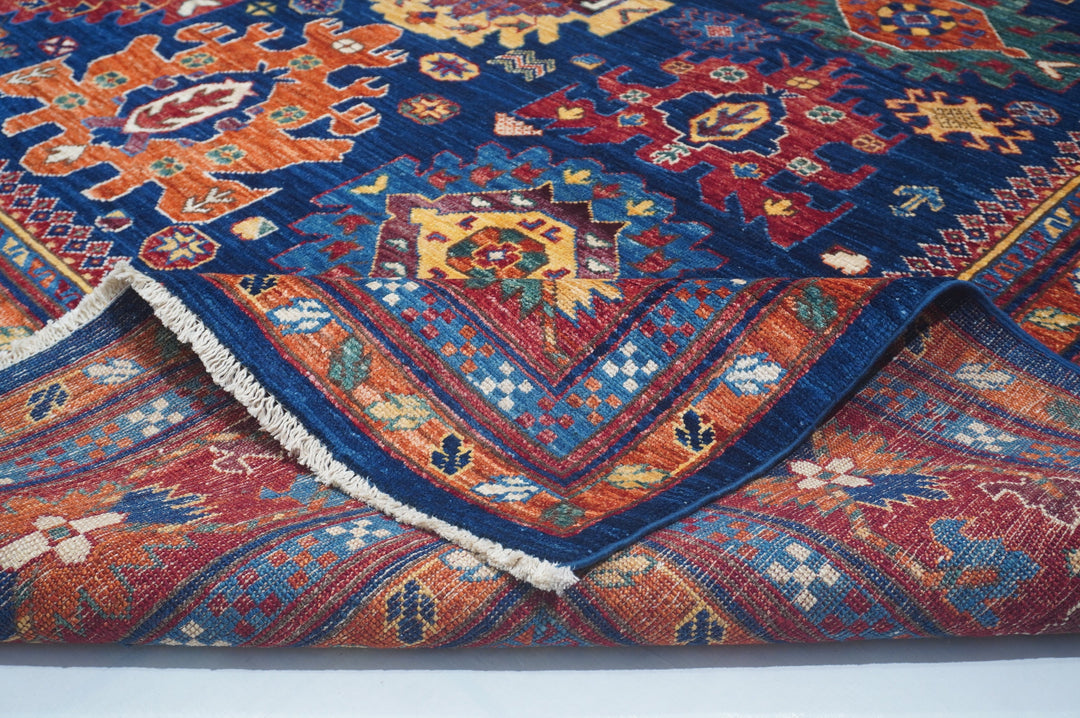 Hand Knotted Afghani Fine Aryana Area Rug in red