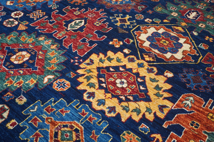 Hand Knotted Afghani Fine Aryana Area Rug in red