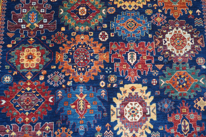 Hand Knotted Afghani Fine Aryana Area Rug in red