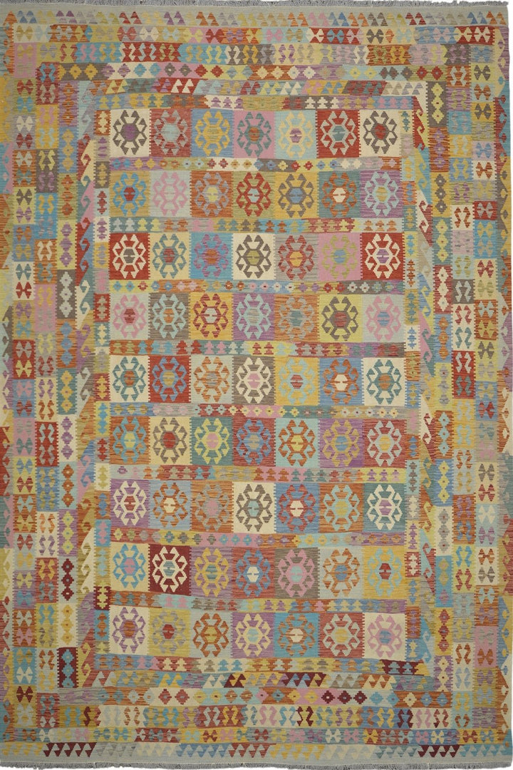 New Afghani Kilim Rug in Brown