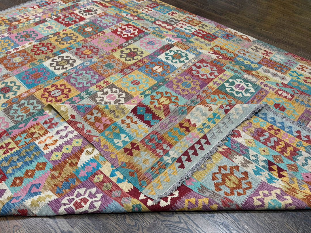 New Afghani Kilim Rug in Brown