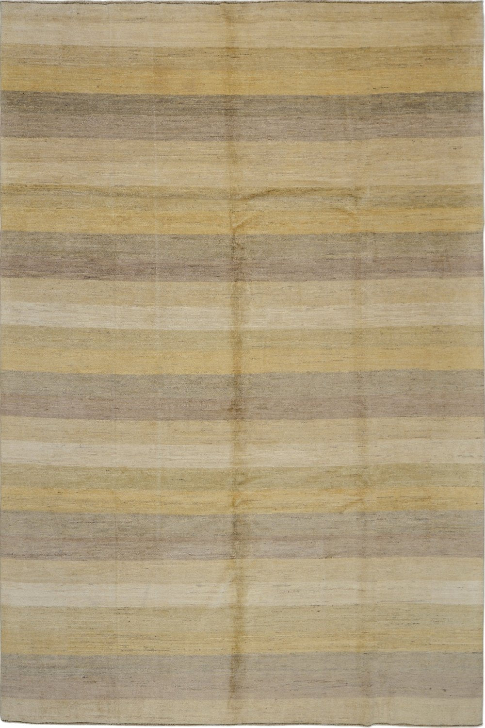 Handmade Modern Afghani Wool Rug in Beige