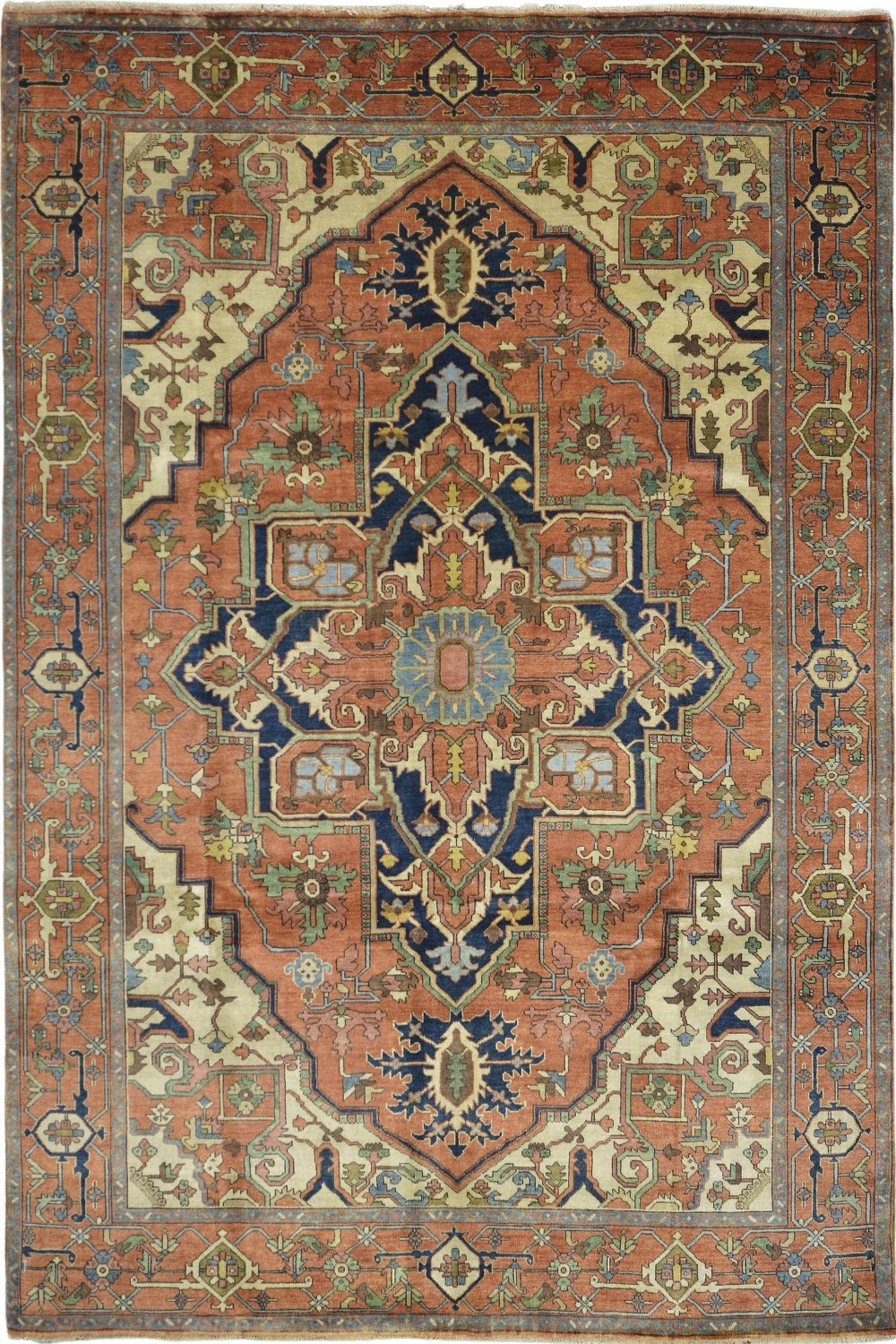 Hand Knotted Persian Heriz Wool Rug New