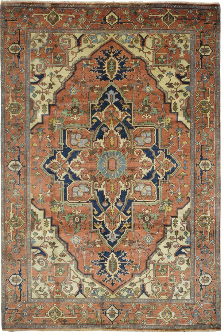 Hand Knotted Persian Heriz Wool Rug New