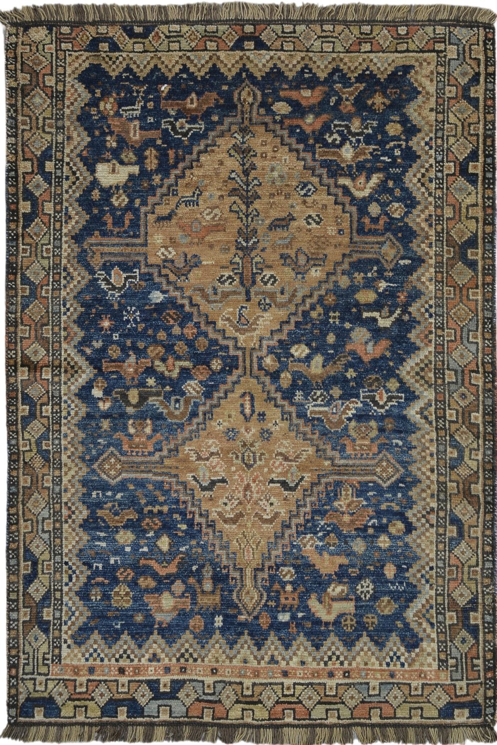 Handmade Kazak New Rug in Blue