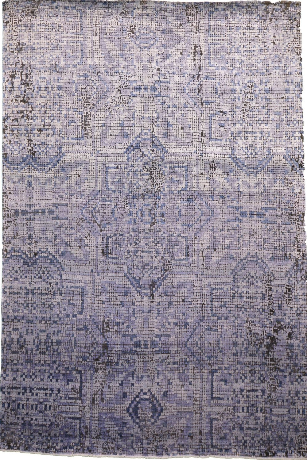 Handmade New Silk Rug in Purple