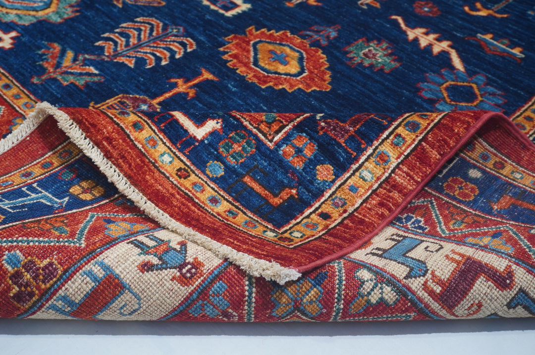 Hand Knotted Afghani Fine Aryana Area Rug in red