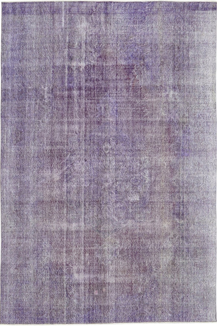 Handmade Turkish Vintage Overdyed Rug in Purple