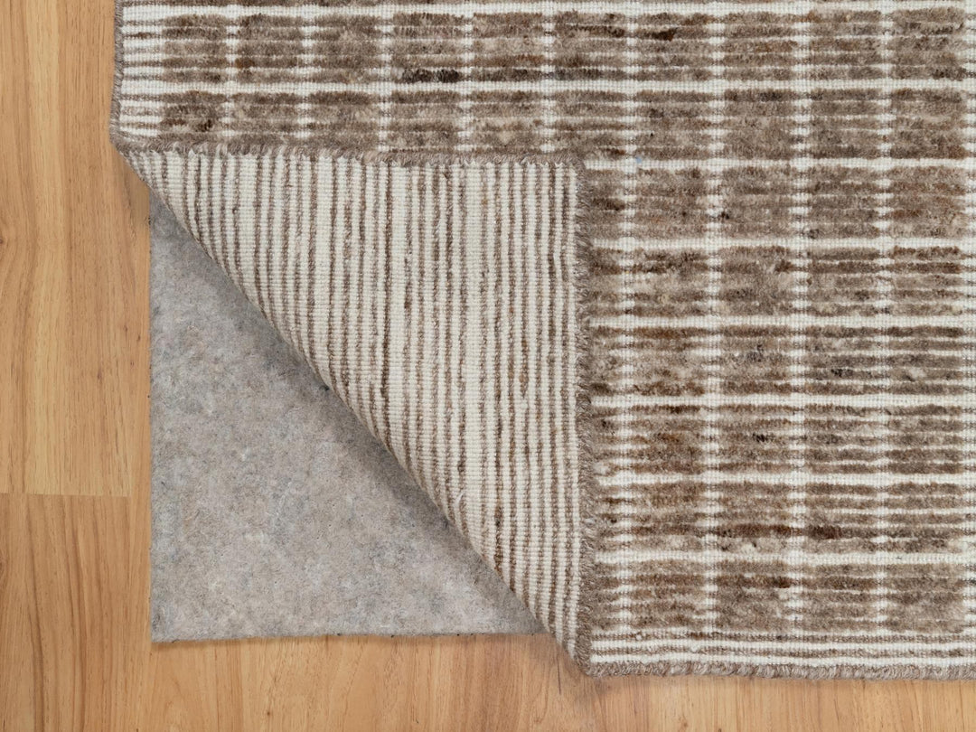 Beaver Brown Modern Plain Decor Box Design Rug