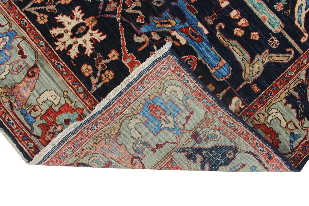 Hand Knotted Afghani Aryana Area Rug  in Black