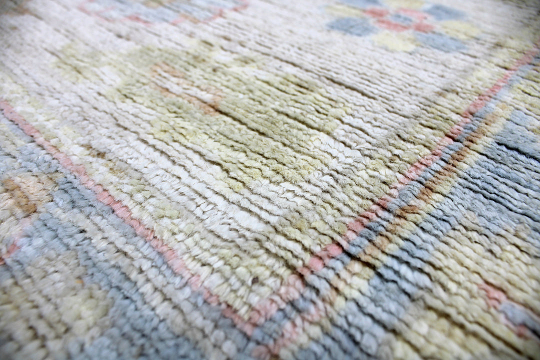 Hand Knotted Afghani Oushak Runner in neutral