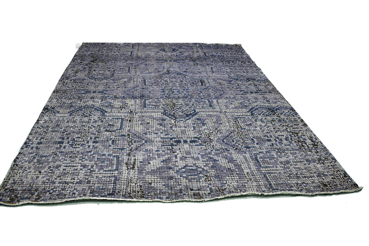 Handmade New Silk Rug in Purple