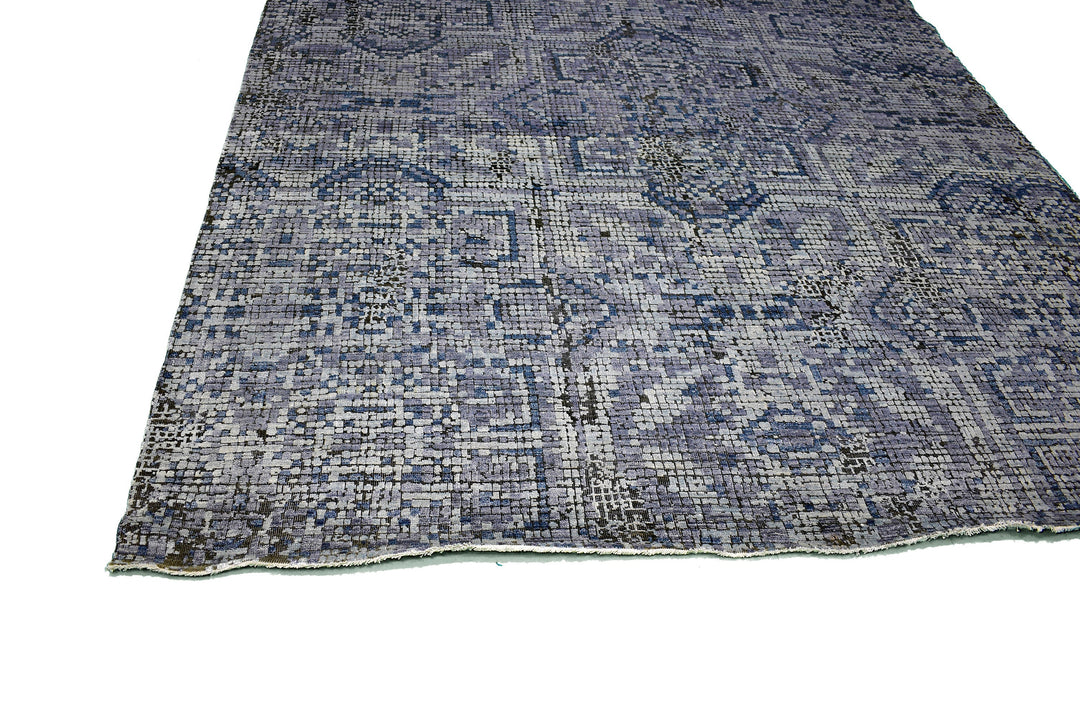 Handmade New Silk Rug in Purple