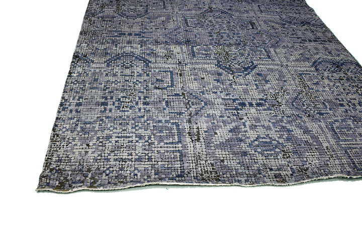 Handmade New Silk Rug in Purple