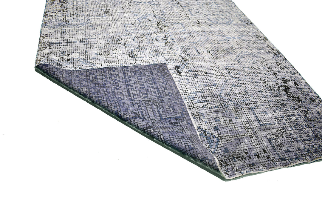 Handmade New Silk Rug in Purple