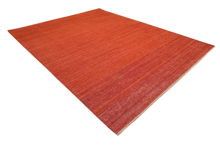 Hand Knotted Afghani Kilim Rug in orange