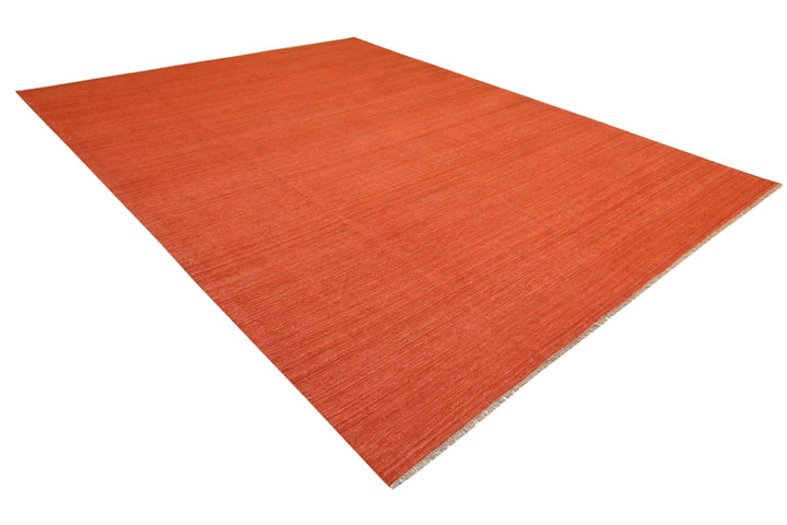 Hand Knotted Afghani Kilim Rug in orange