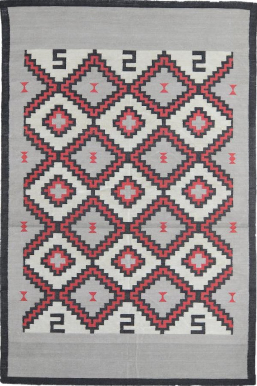 American Navajo Rug in gray