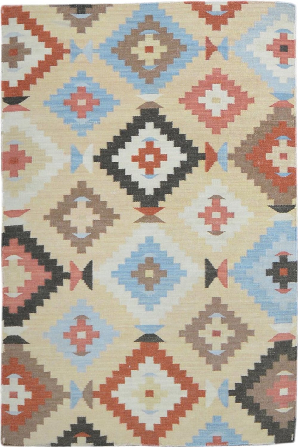 Handmade Eveline Kilim Rug in Beige