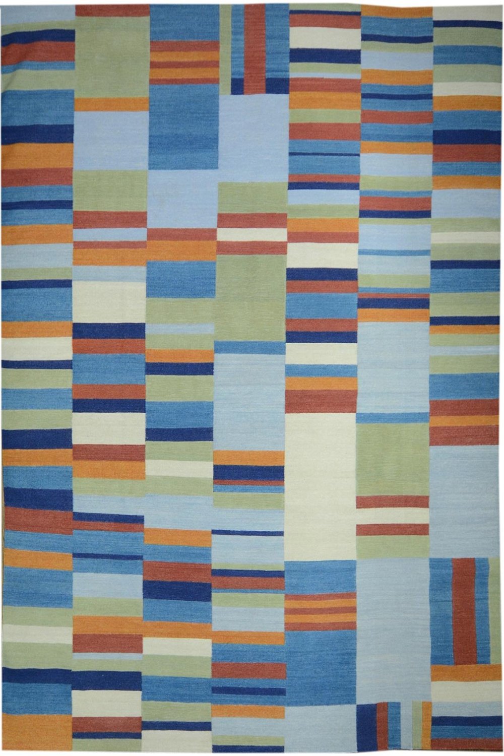 Handmade Marceline Kilim Rug in Blue