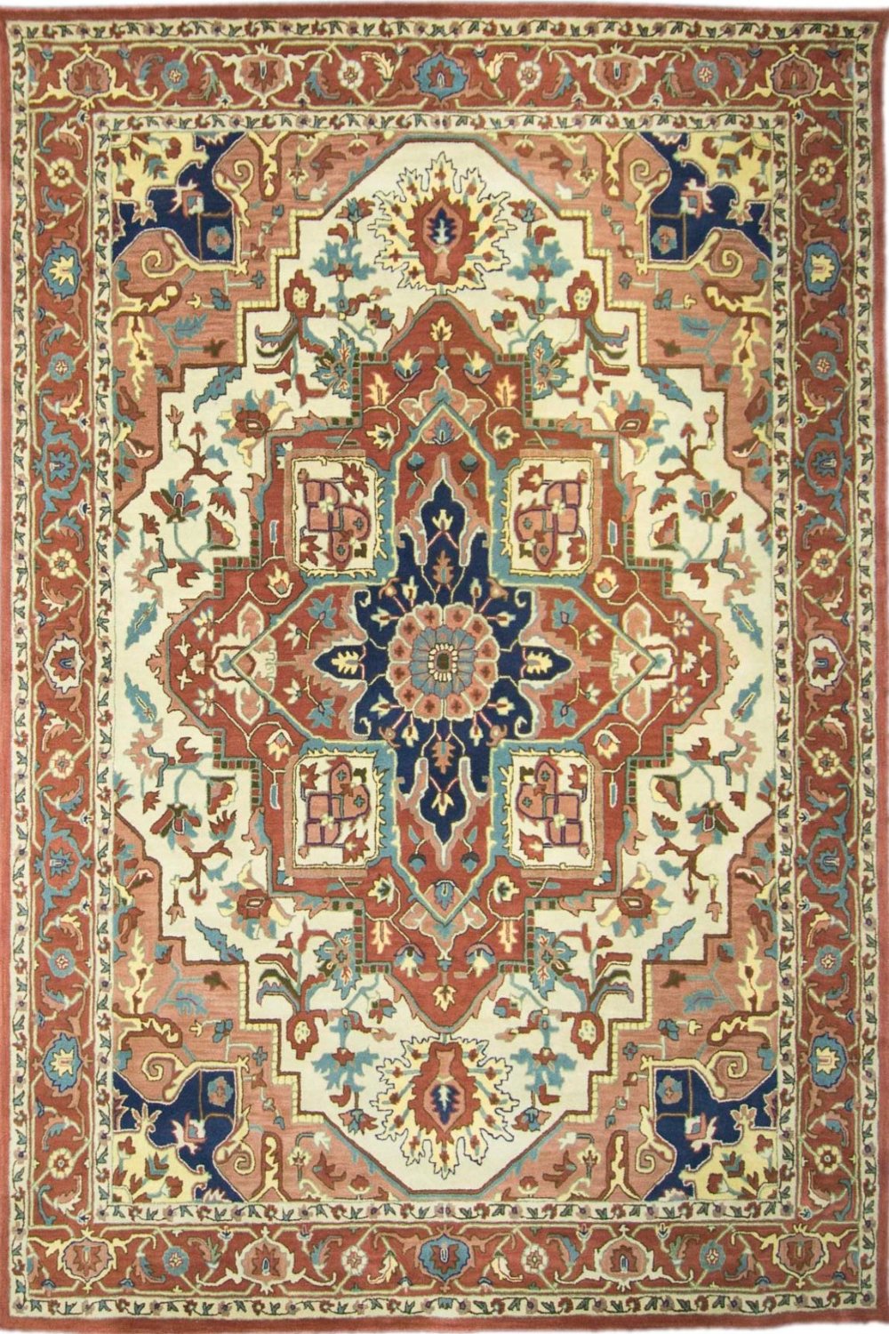 Handmade Tufted Heriz Rug