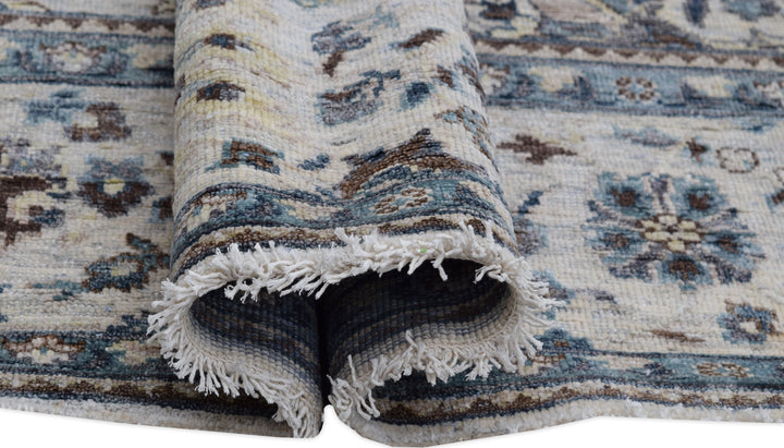 Hand Knotted Traditional Sultanabad Area Rug in gray