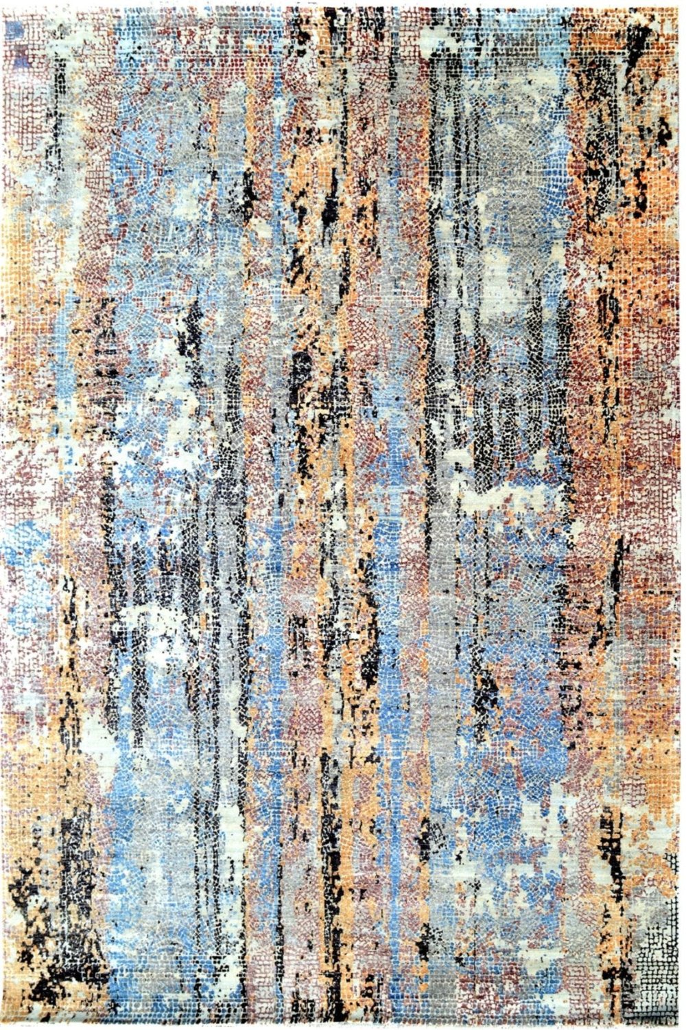 Handmade New Multicolored Modern Rug