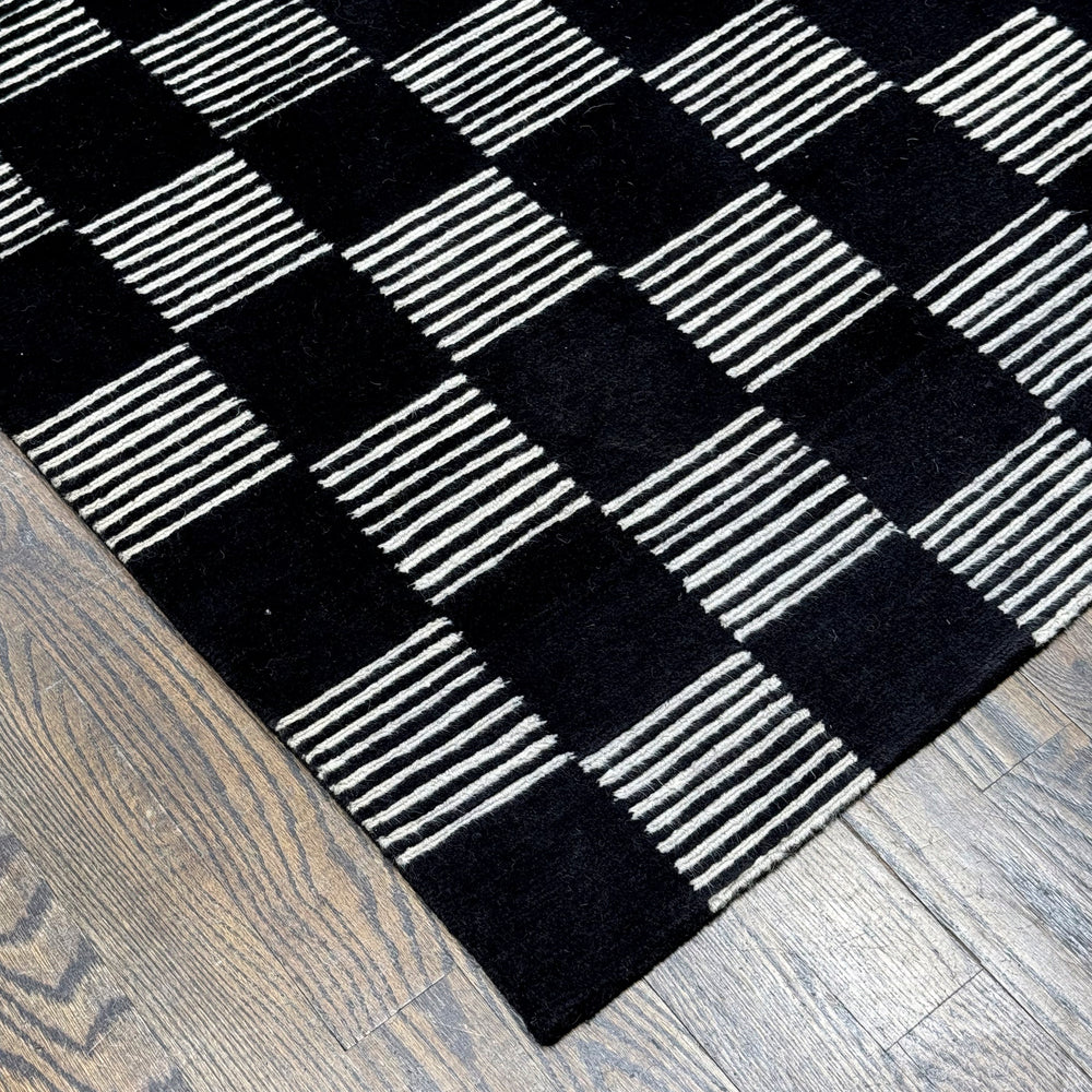 Handmade  Decorative Runner in black