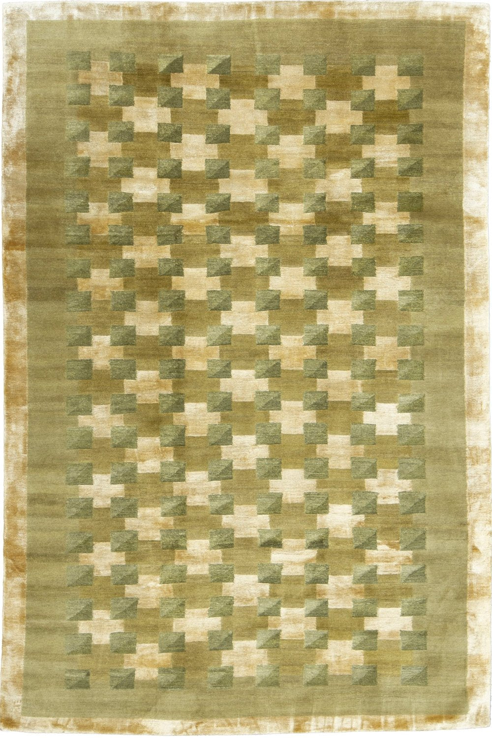 Tibetan Silk And Wool Rug