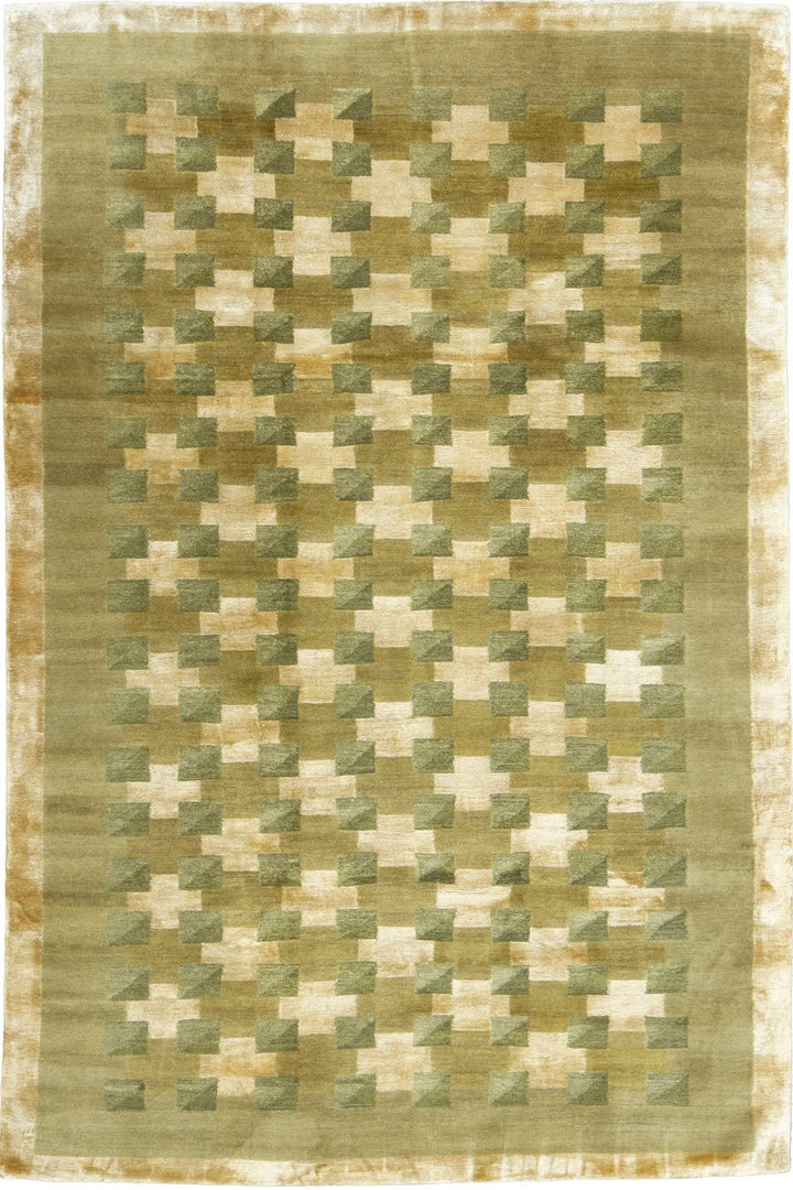 Tibetan Silk And Wool Rug