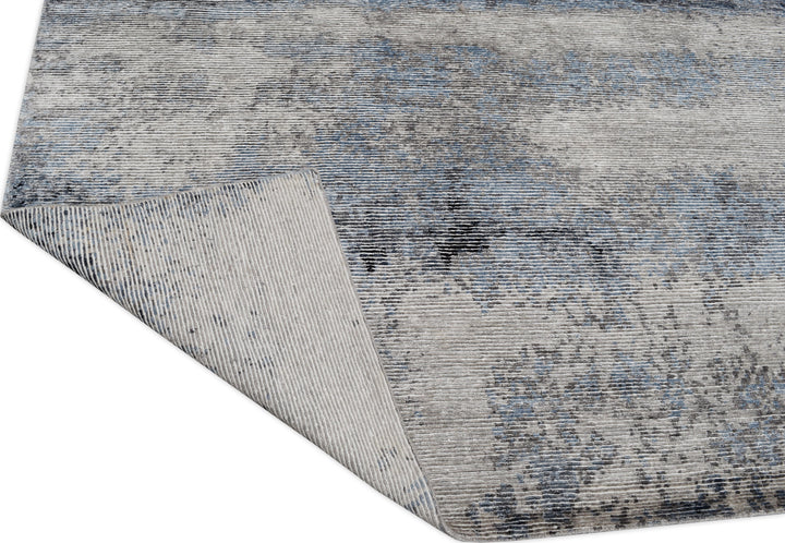 Hand Knotted Modern Area Rug in Gray 