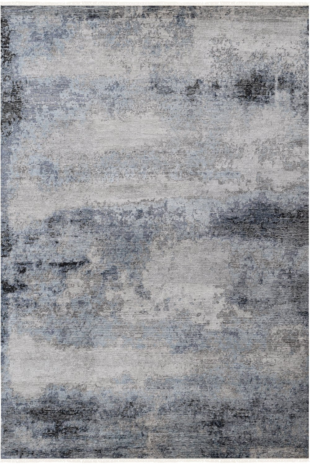 Hand Knotted Modern Area Rug in Grey Color