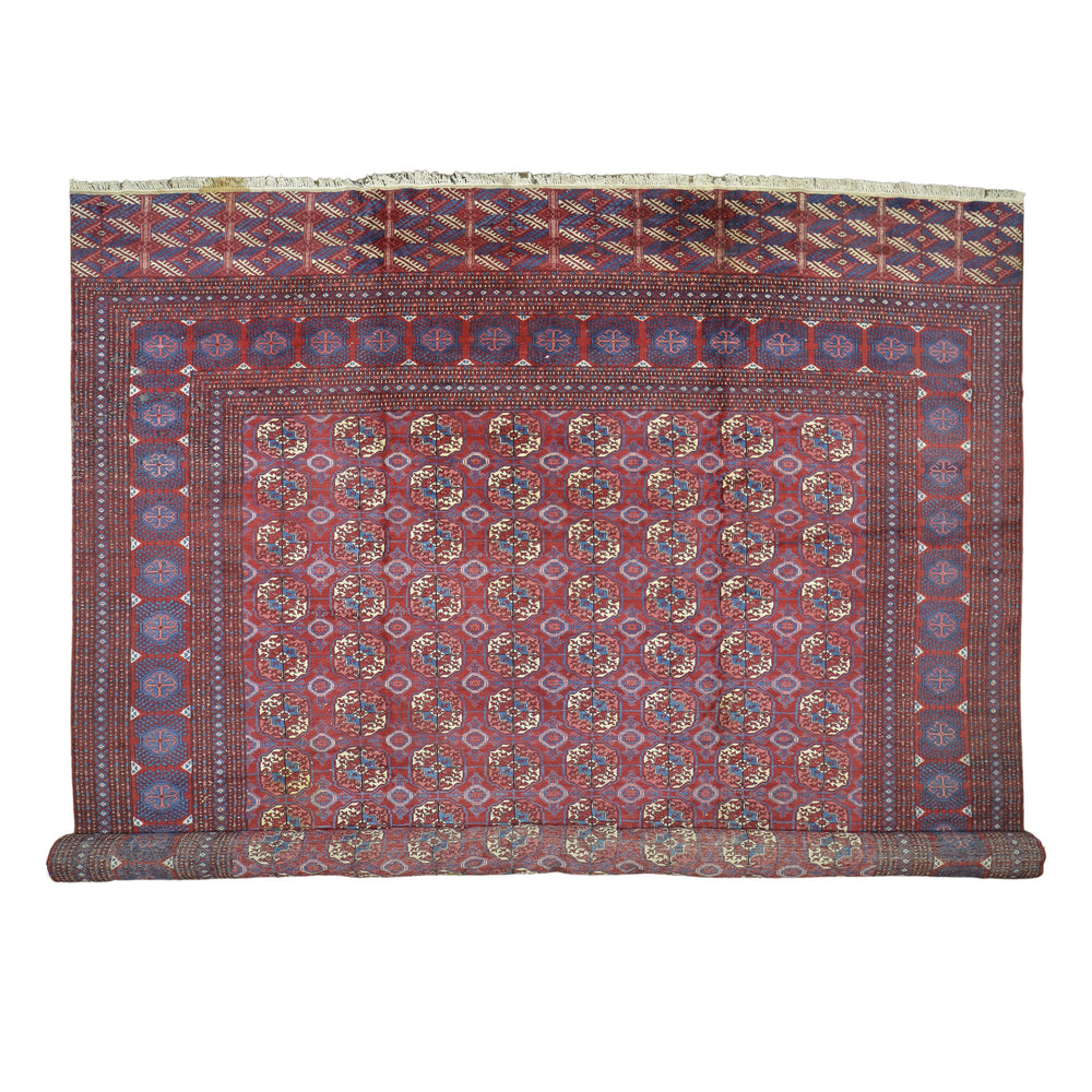 Afghani Antique Turkman in red/purple color