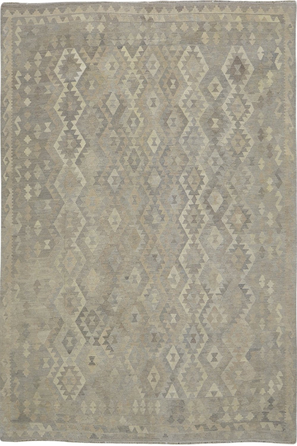 Handmade Beige New Kilim Rug in Beige 