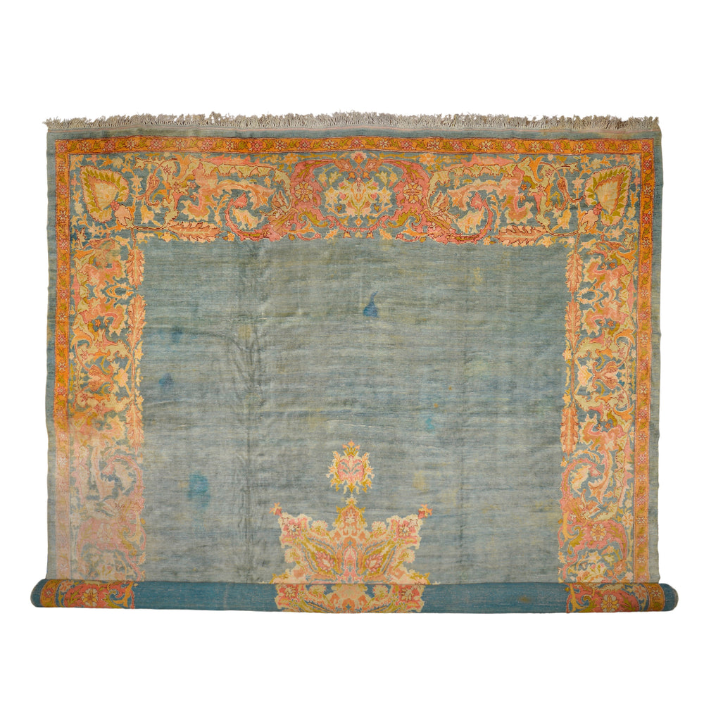 Antique Turkish Oushak Rug 