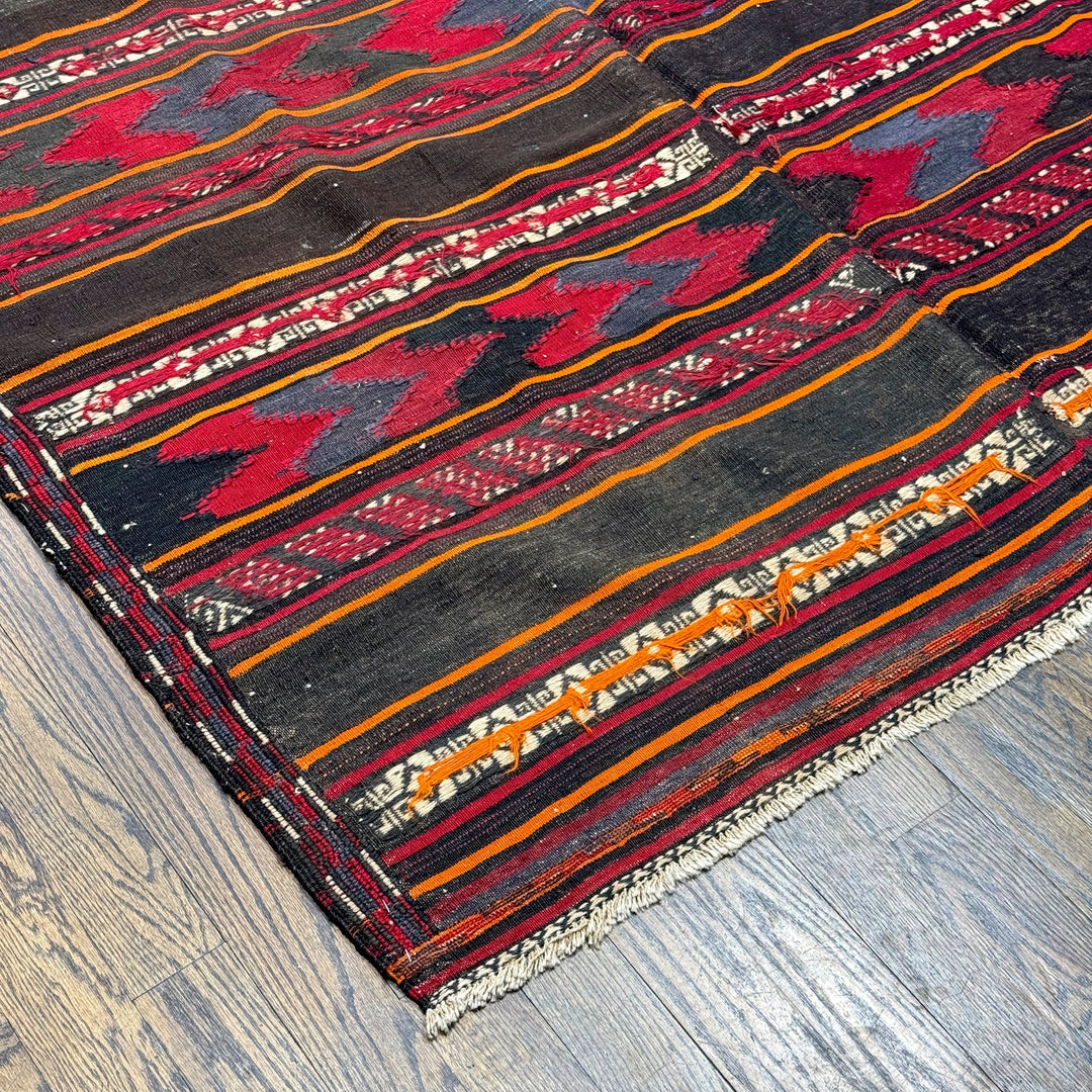 Afghani Kilim Rug In red pattern 