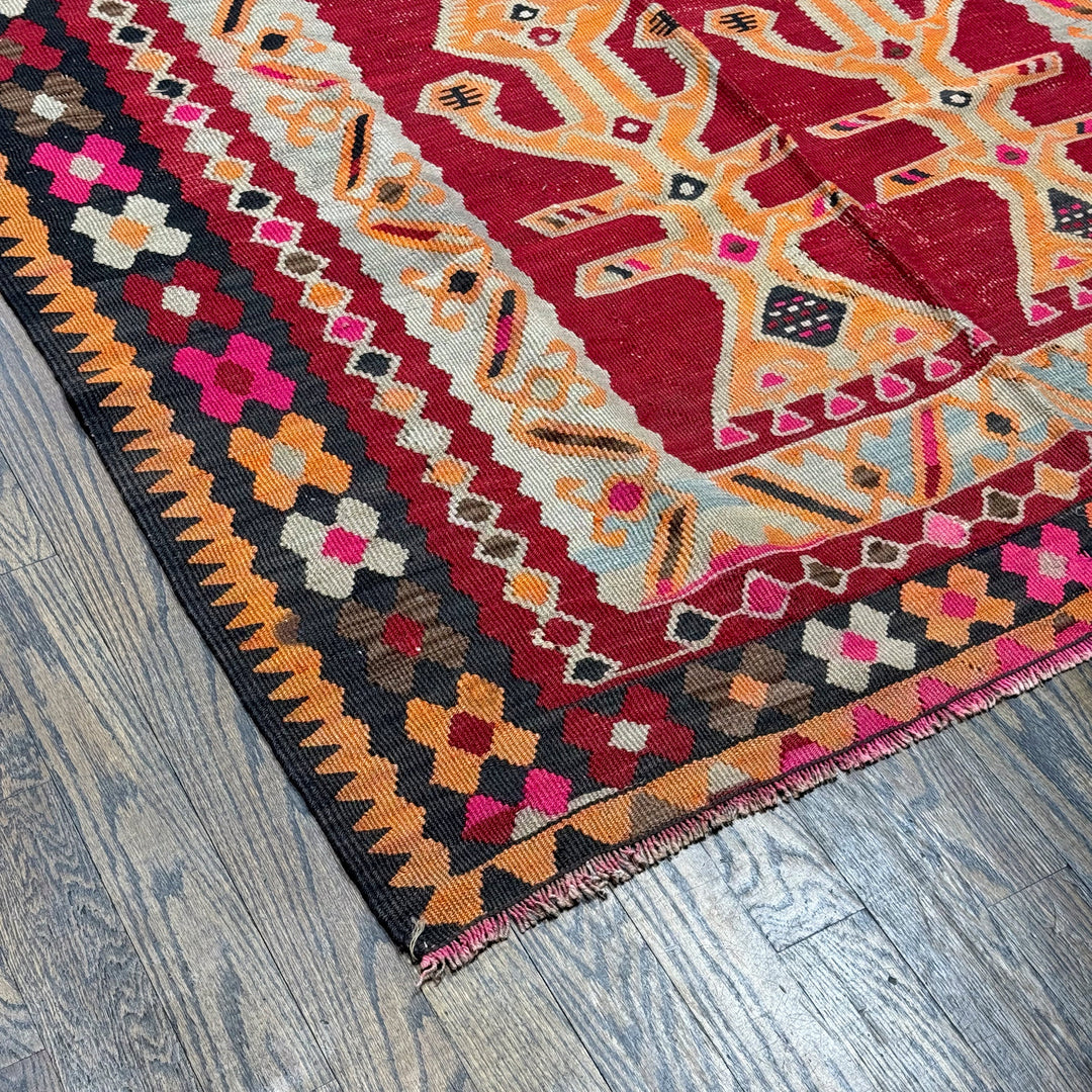 Turkish Flatweave Antique Kilim Rug