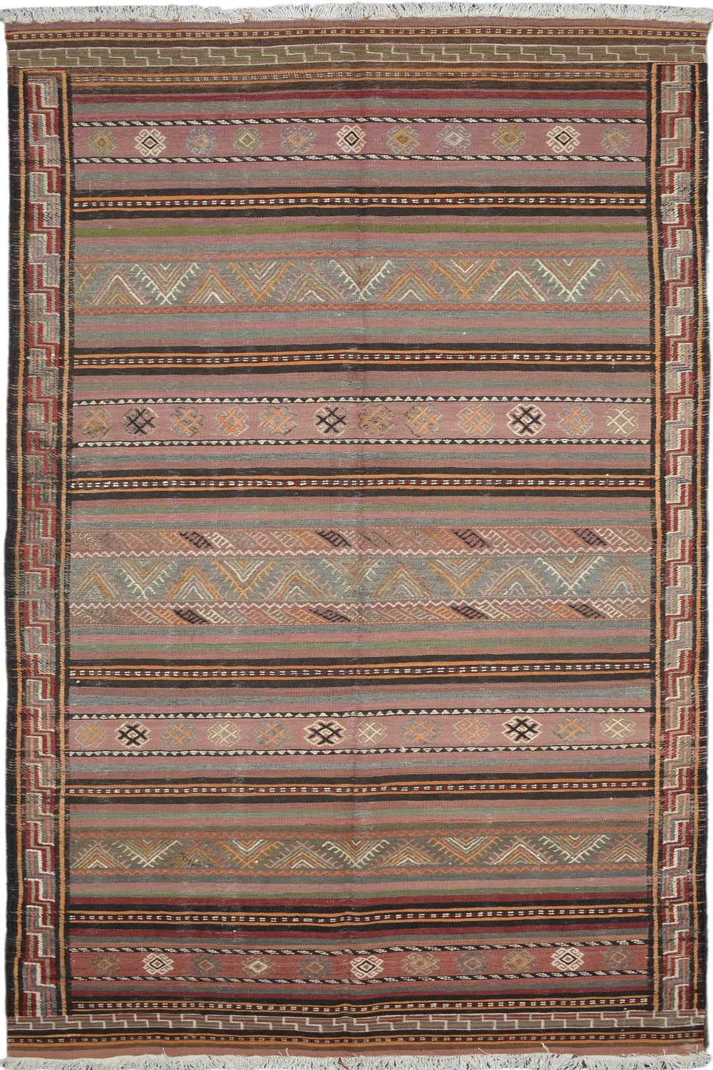 Afghani Hand Knotted Kilim Rug