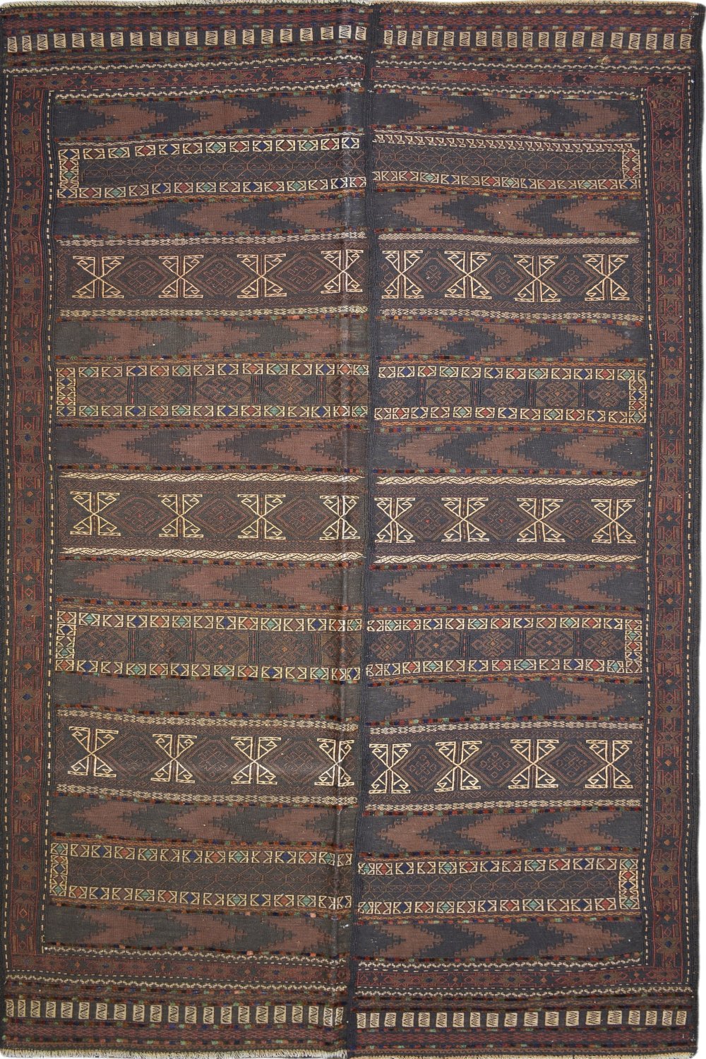 Afghani Hand Knotted Kilim Rug