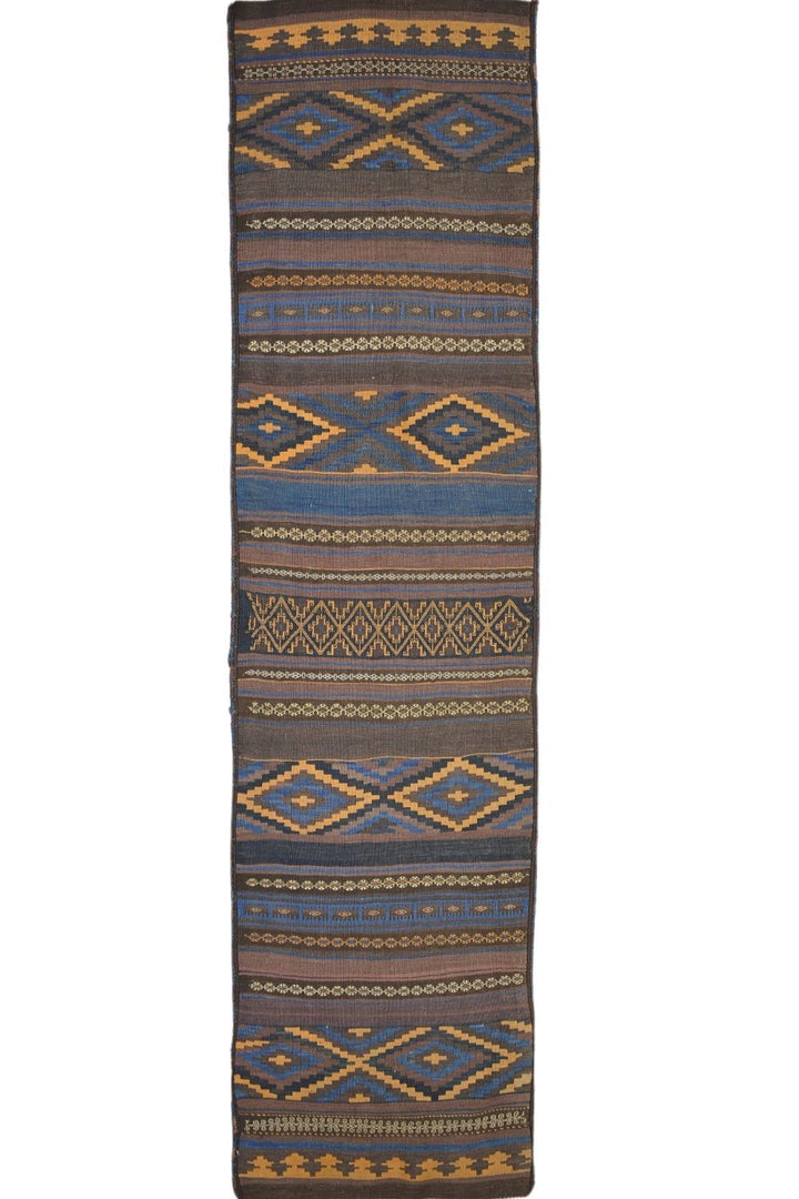 Afghani Kilim Runner in brown