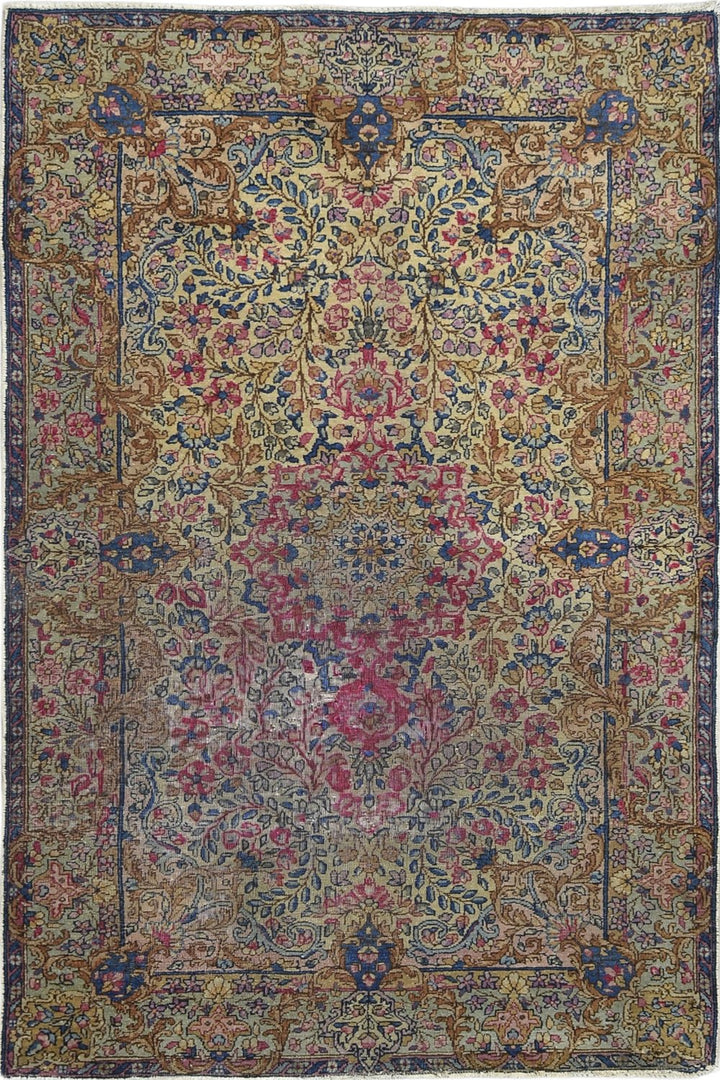 Antique Persian Kirman Rug