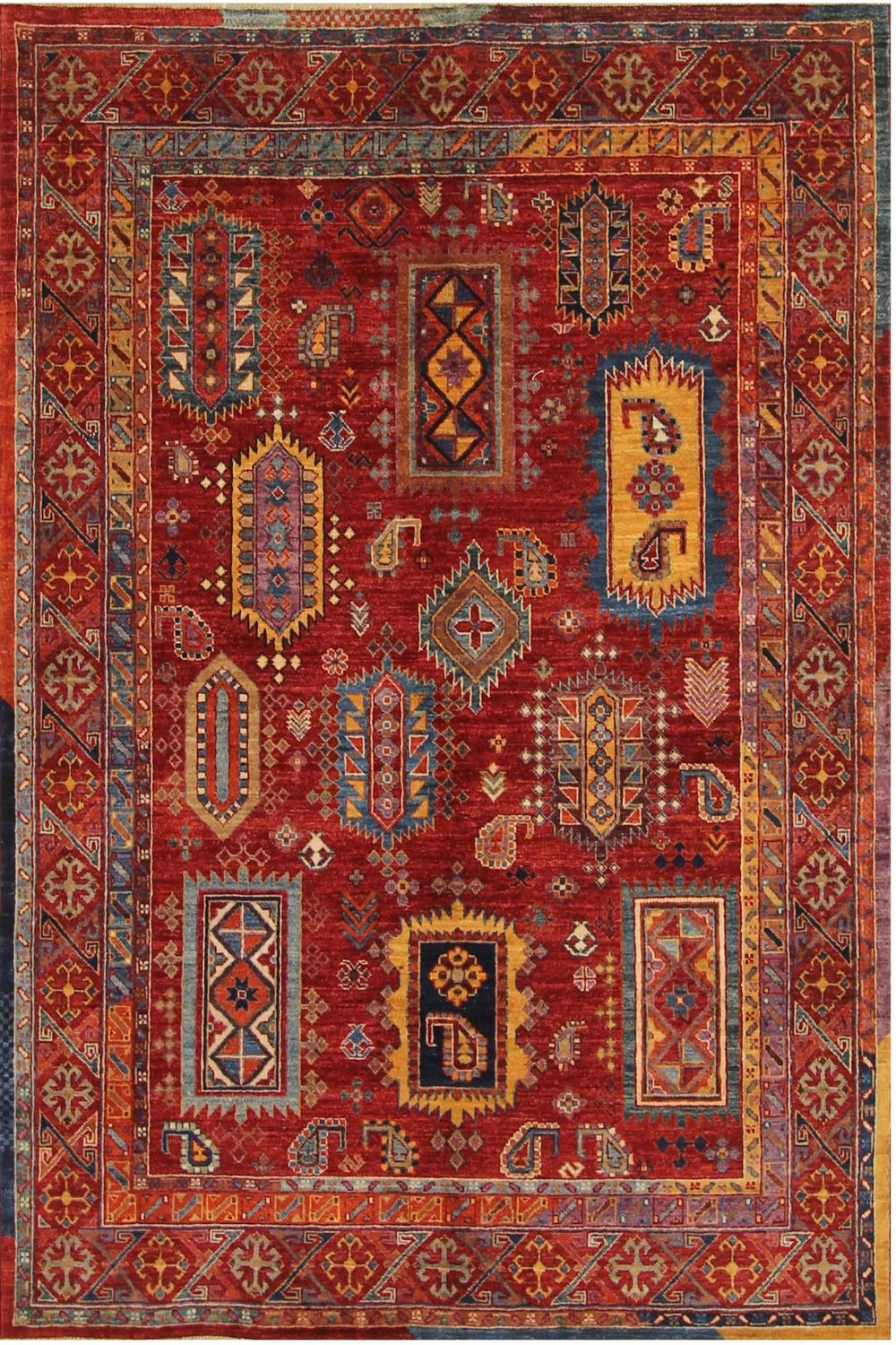 Hand Knotted Afghani Samarkand Area Rug 