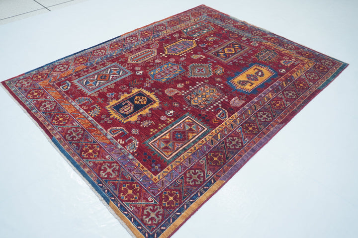 Hand Knotted Afghani Samarkand Area Rug 