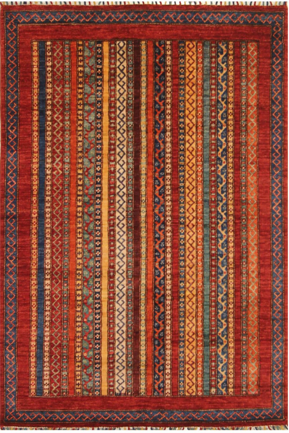 Hand Knotted Afghani Shaal Area Rug